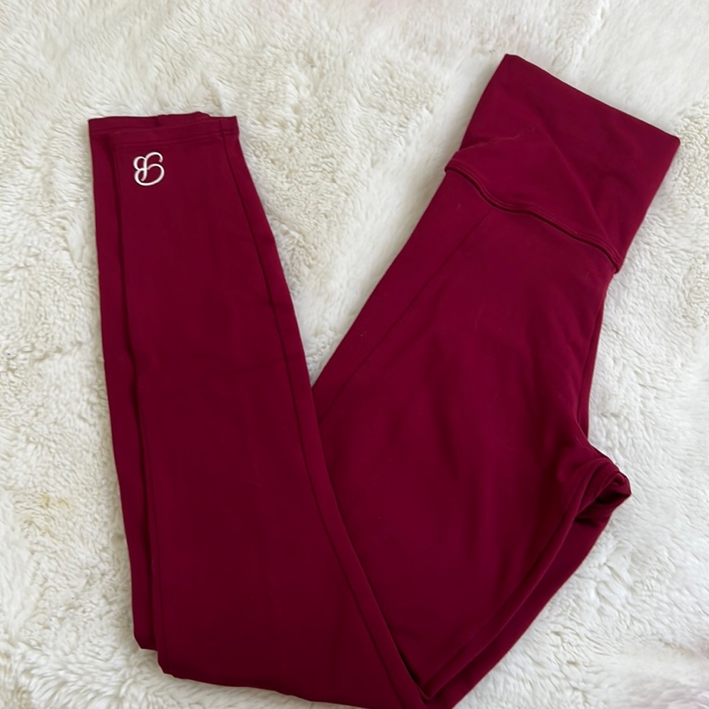 Bombshell Sportswear Leggings, Burgundy / Maroon, Small, worn once